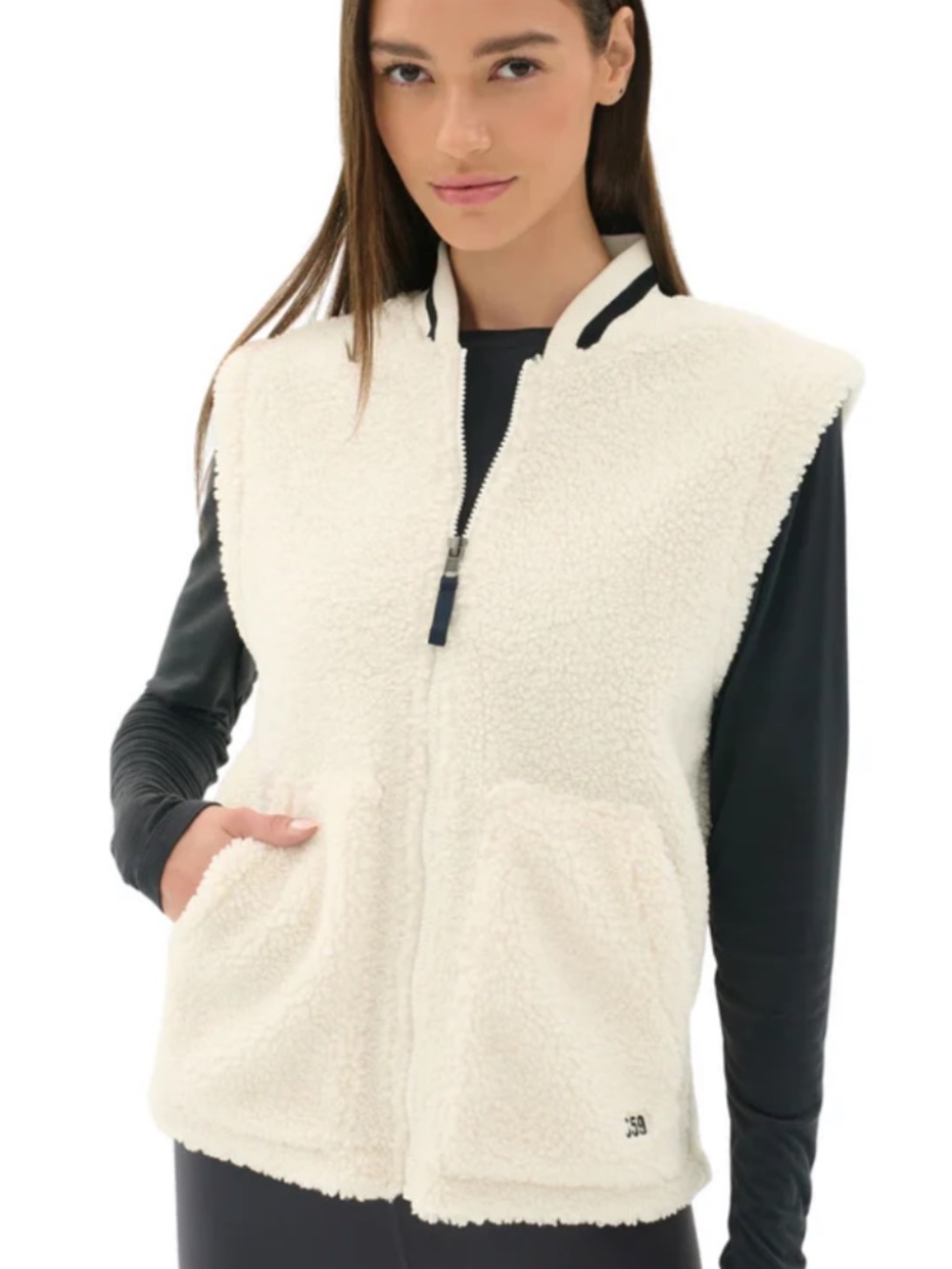 NWT Splits59 Aster Sherpa Vest Creme XL Varsity